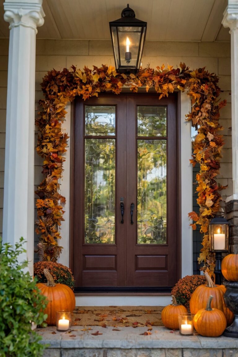 Fall porch decor ideas, Front porch fall decor, Autumn porch decorations, Outdoor fall decorating, Porch autumn decorations