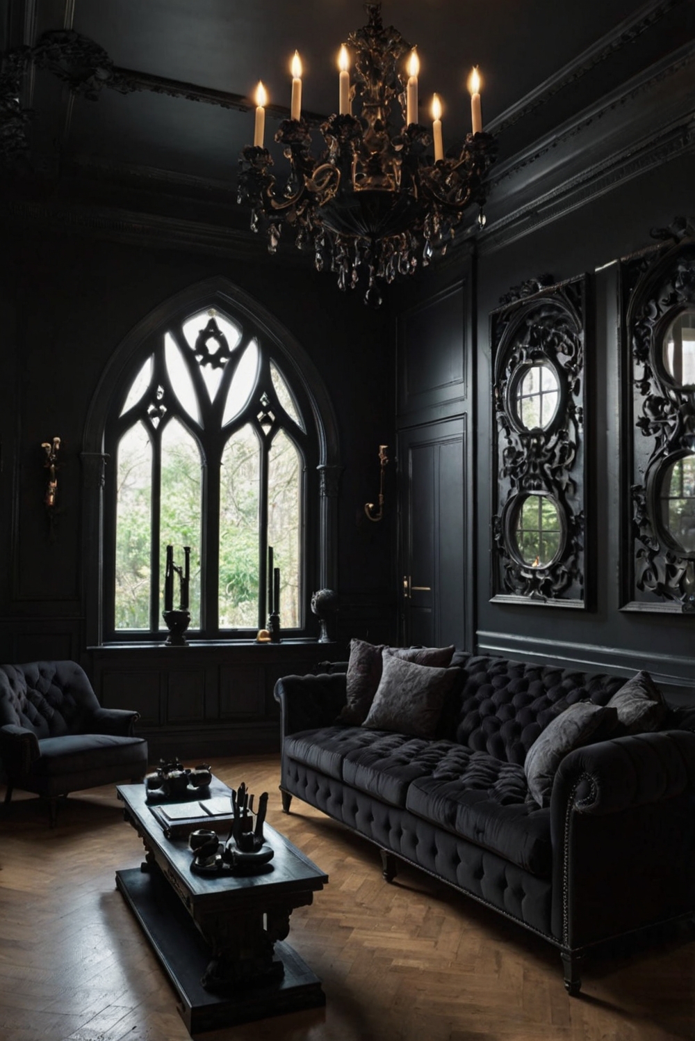 Gothic home decor, Gothic furniture, Victorian home decor, Dark home accents, Medieval home accessories