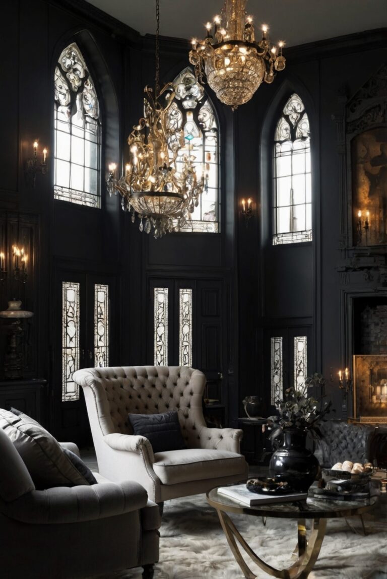 Gothic living room decor, Gothic home accessories, Gothic furniture store, Dark living room ideas, Modern Gothic interior design