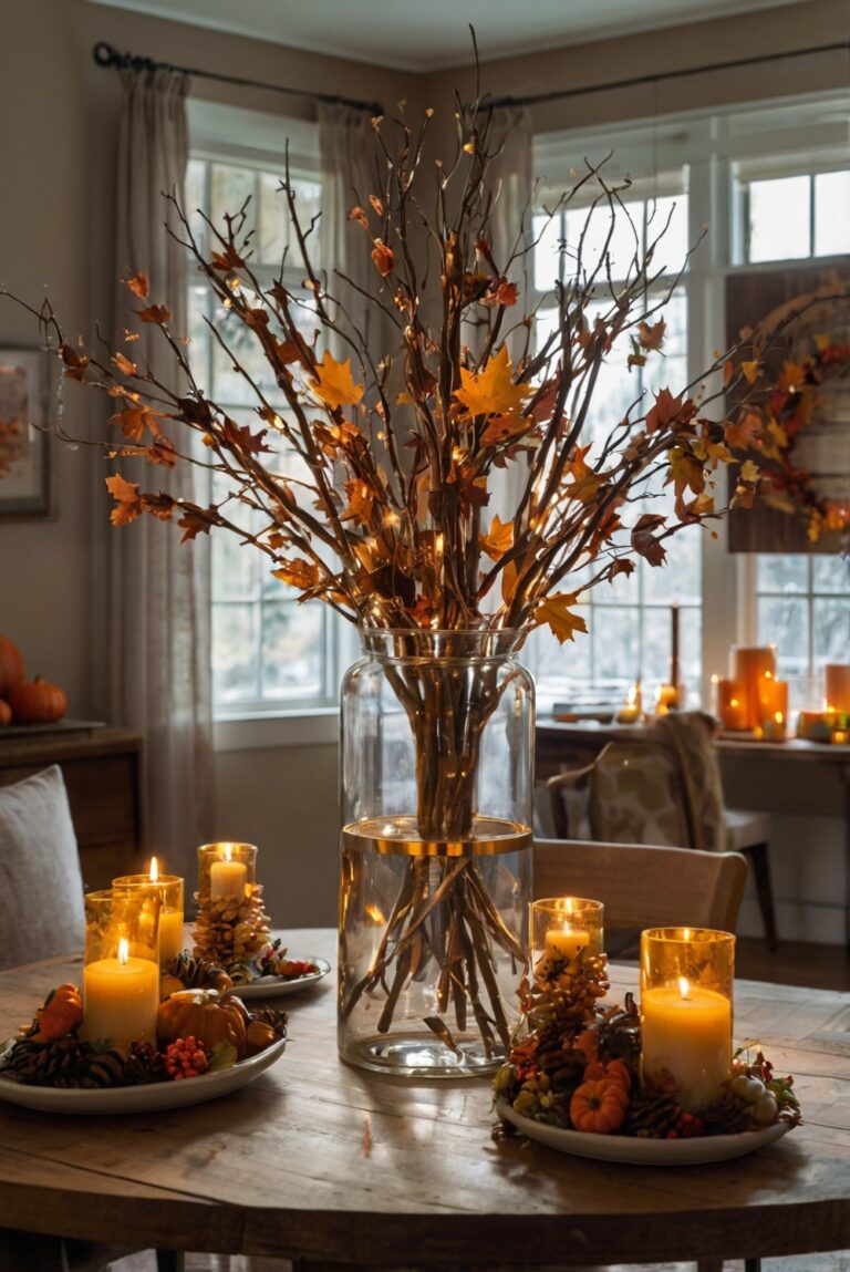 Thanksgiving room decor, Festive decorations, Holiday ambiance, Seasonal accents, Festive room setup